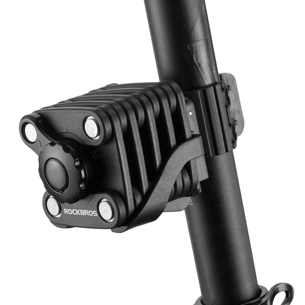 ROCKBROS reiðhjólalás samanbrjótanlegur 70 cm langur svartur