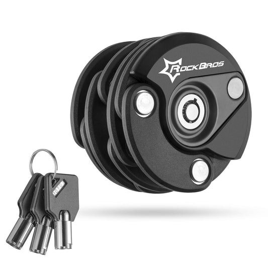 ROCKBROS Bicycle Lock Folding Lock 70 cm Long Black