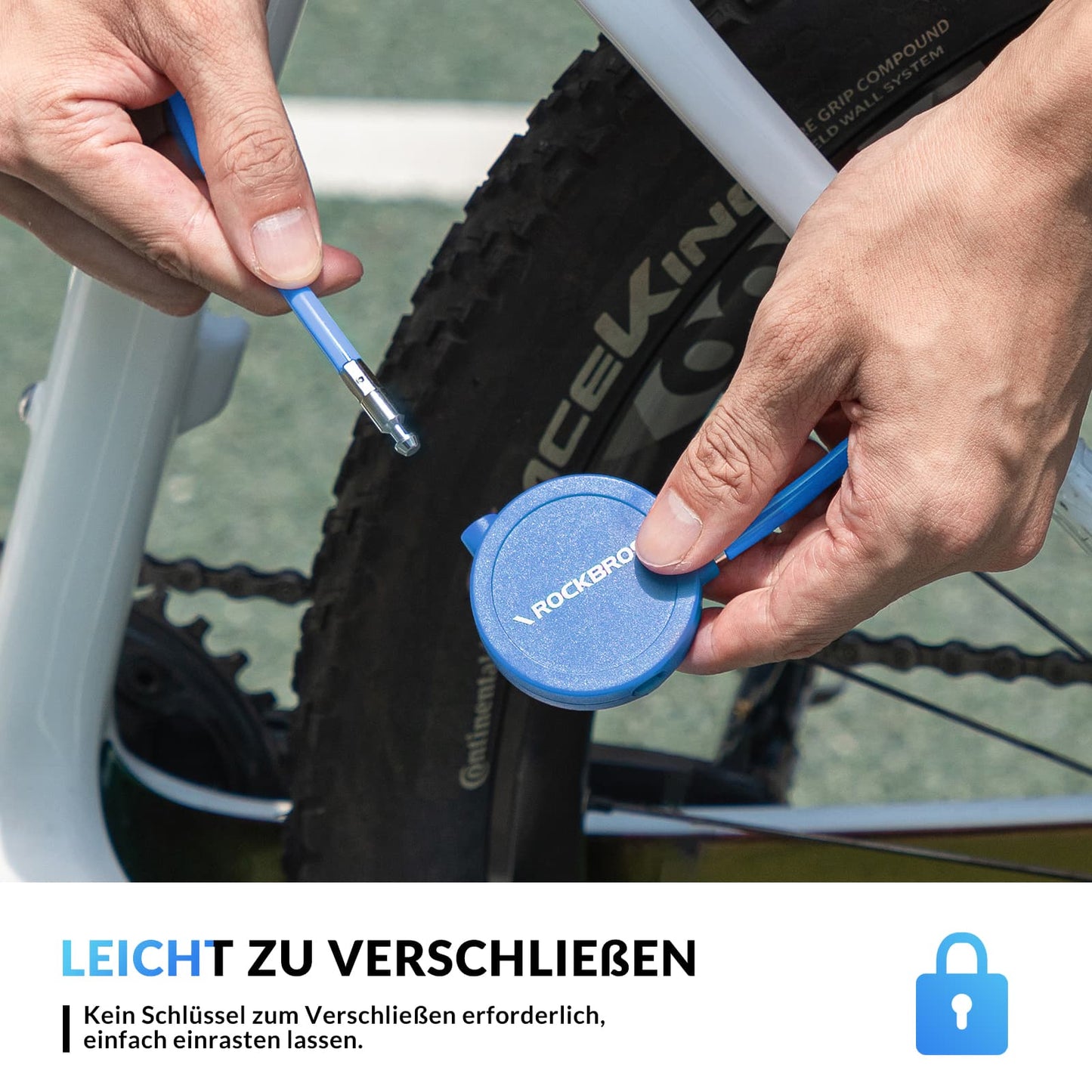 ROCKBROS Children's Bicycle Lock 69cm with 2 Keys