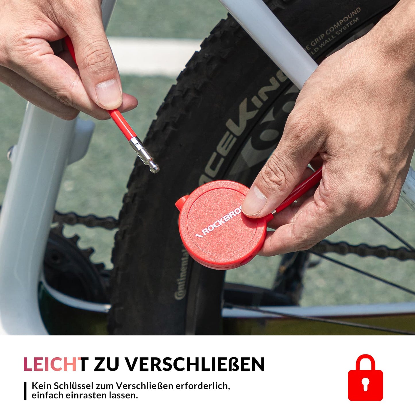 ROCKBROS Children's Bicycle Lock 69cm with 2 Keys