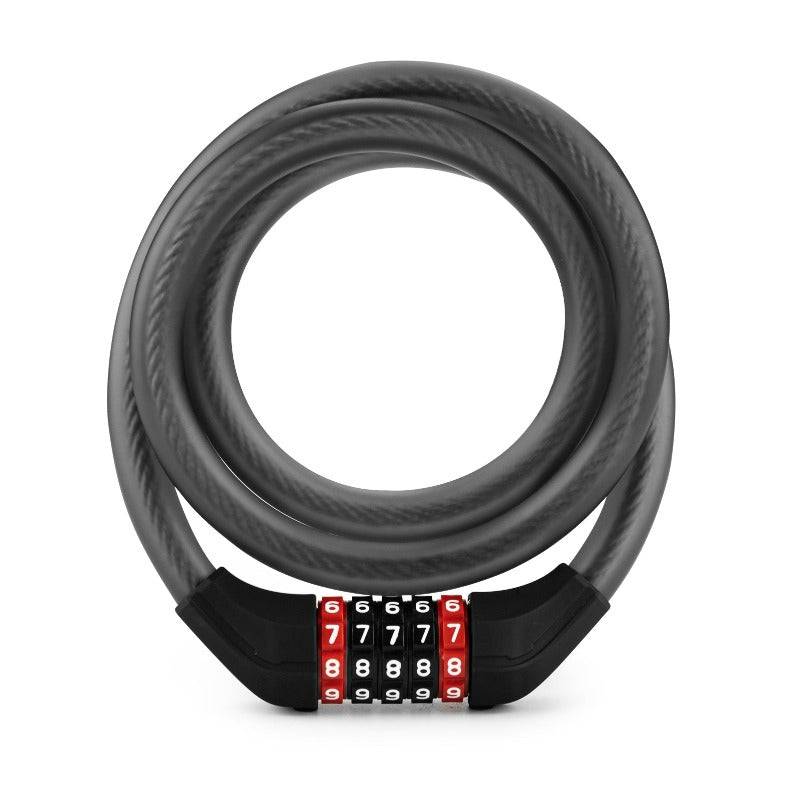 ROCKBROS bicycle lock with 5-digit combination lock made of PVC and steel