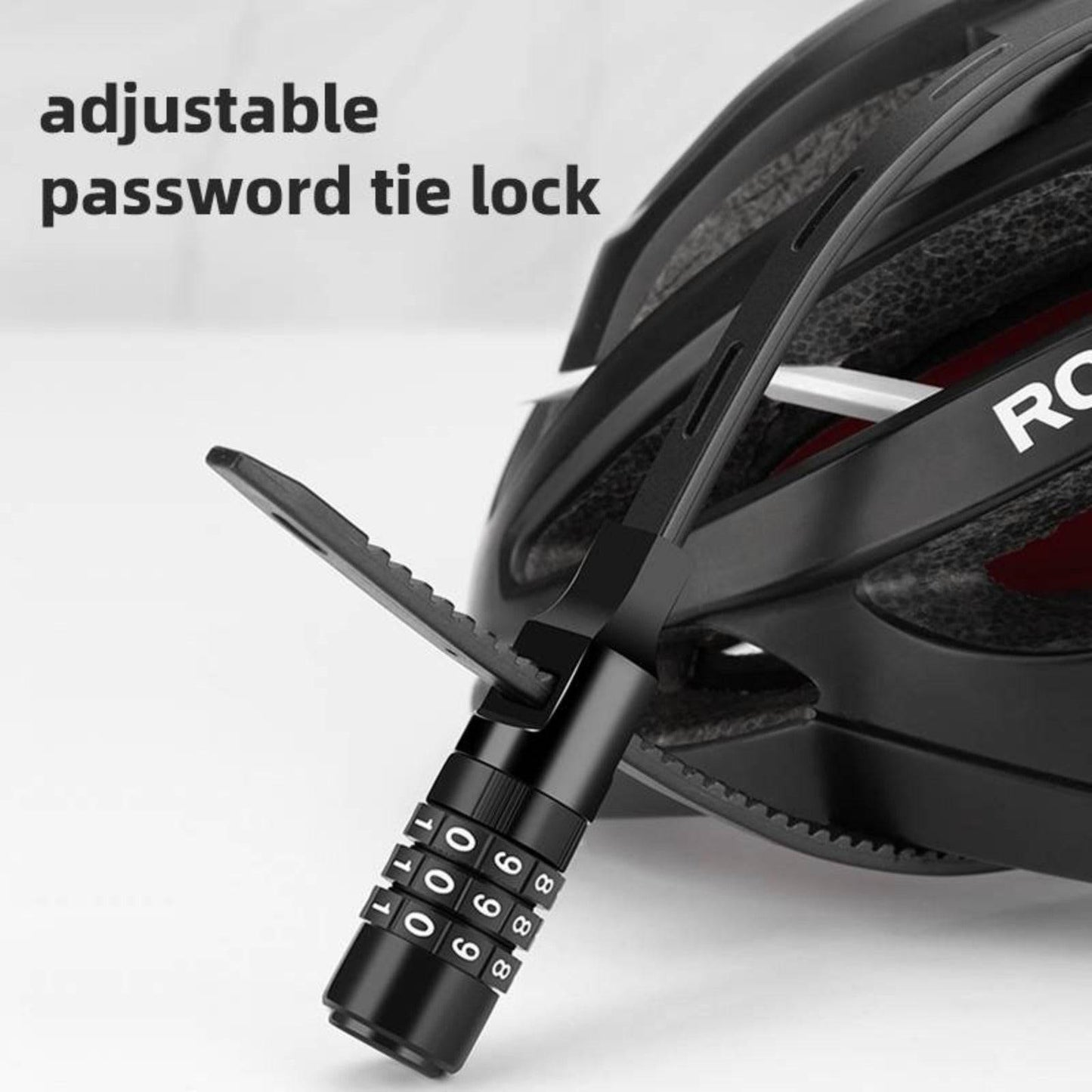 ROCKBROS Multifunctional Bicycle Lock with Combination Code Helmet Lock