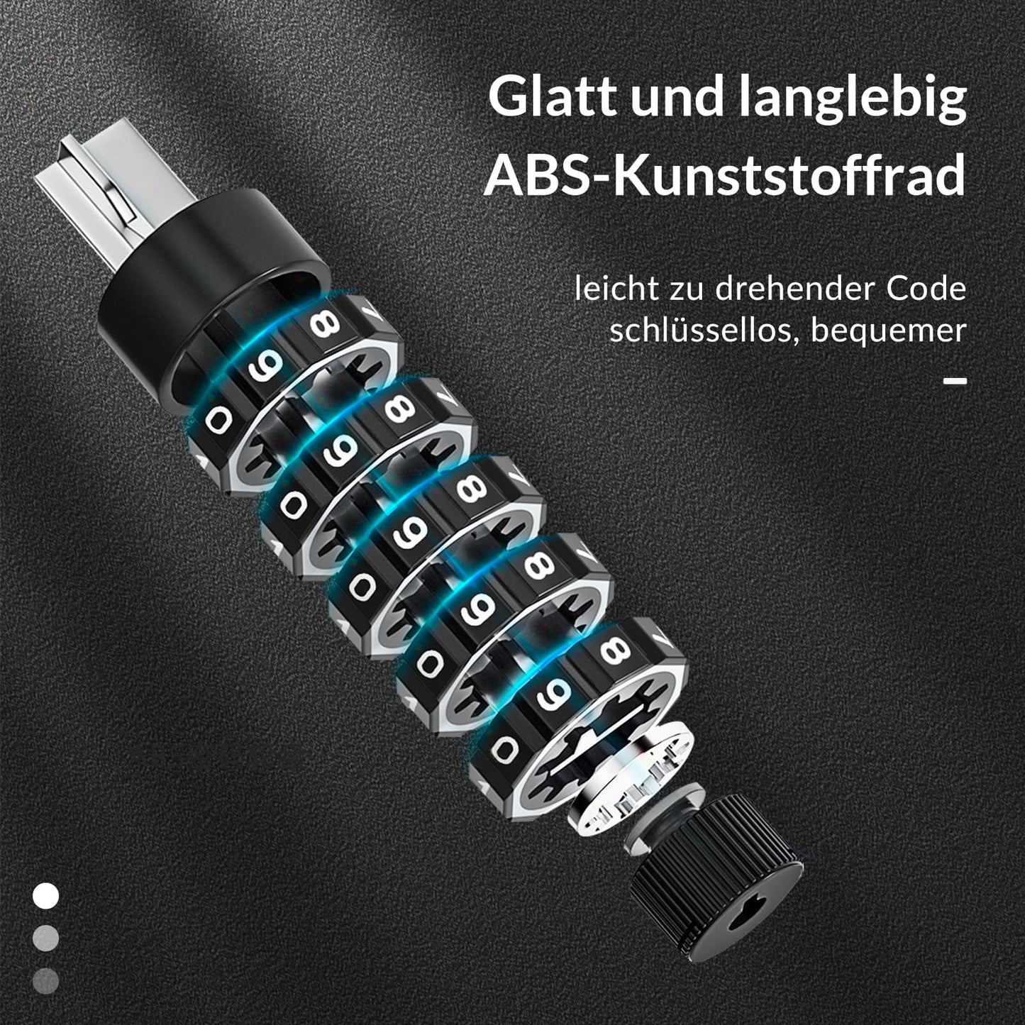 ROCKBROS Fahrradschloss Zahlenschloss 19mm Dickes