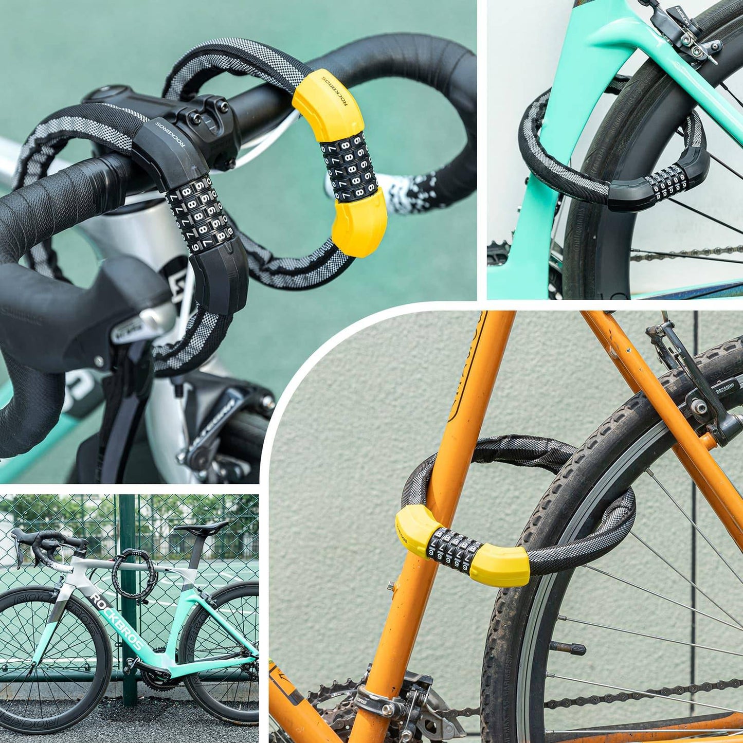 ROCKBROS Fahrradschloss Zahlenschloss 19mm Dickes