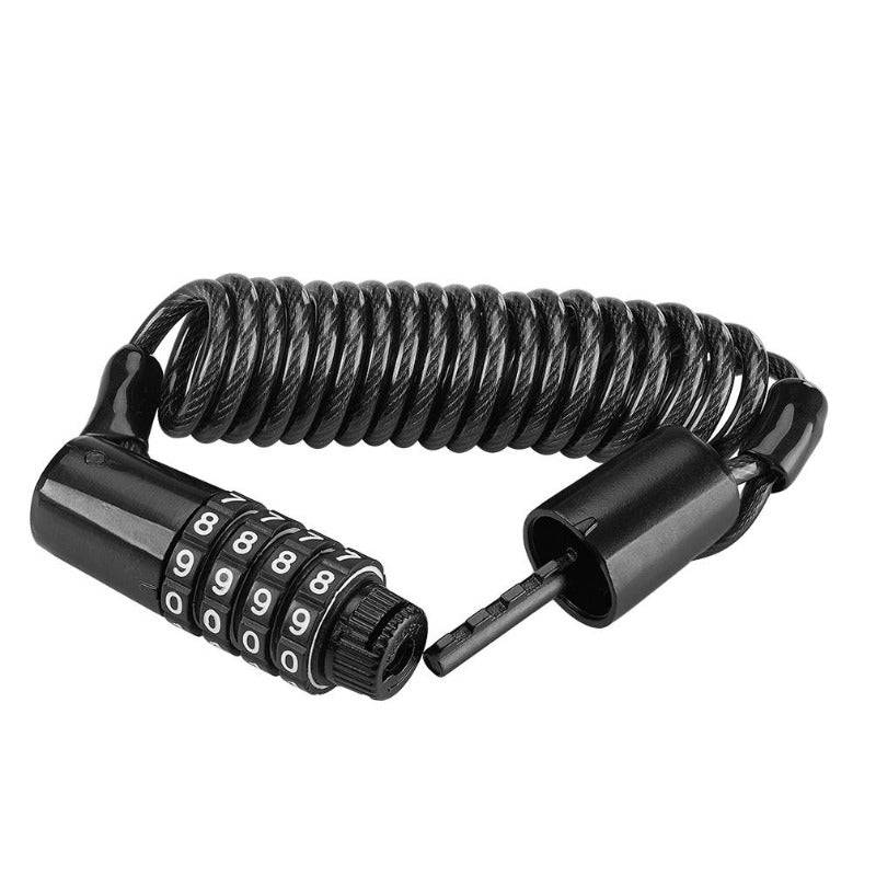 ROCKBROS Fahrradschloss Zahlenschloss  Helmschloss mit 4-stellig Code max. 150 cm