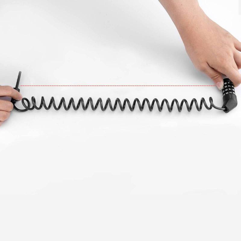 ROCKBROS Fahrradschloss Zahlenschloss  Helmschloss mit 4-stellig Code max. 150 cm