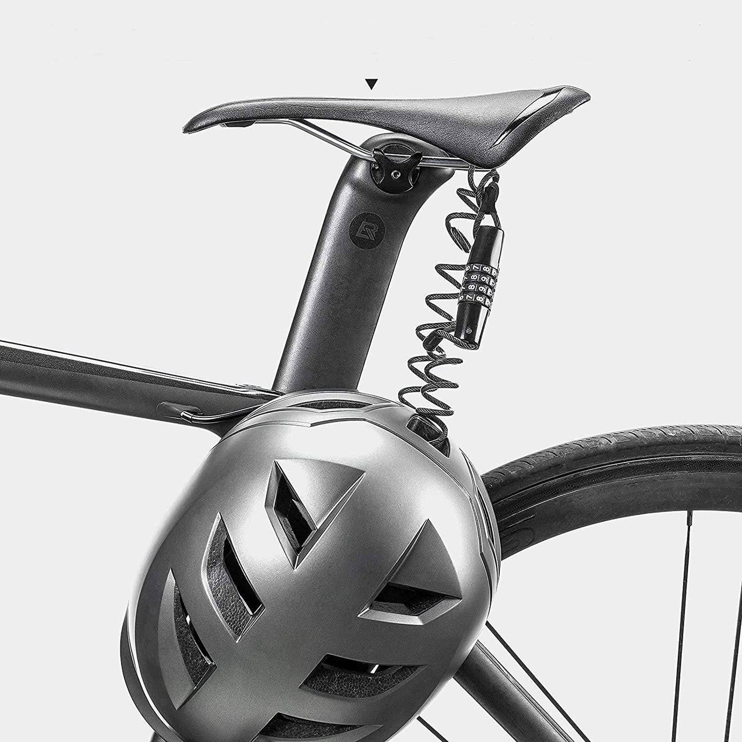 ROCKBROS Fahrradschloss Zahlenschloss  Helmschloss mit 4-stellig Code max. 150 cm