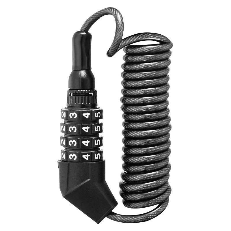 ROCKBROS Fahrradschloss Zahlenschloss  Helmschloss mit 4-stellig Code max. 150 cm