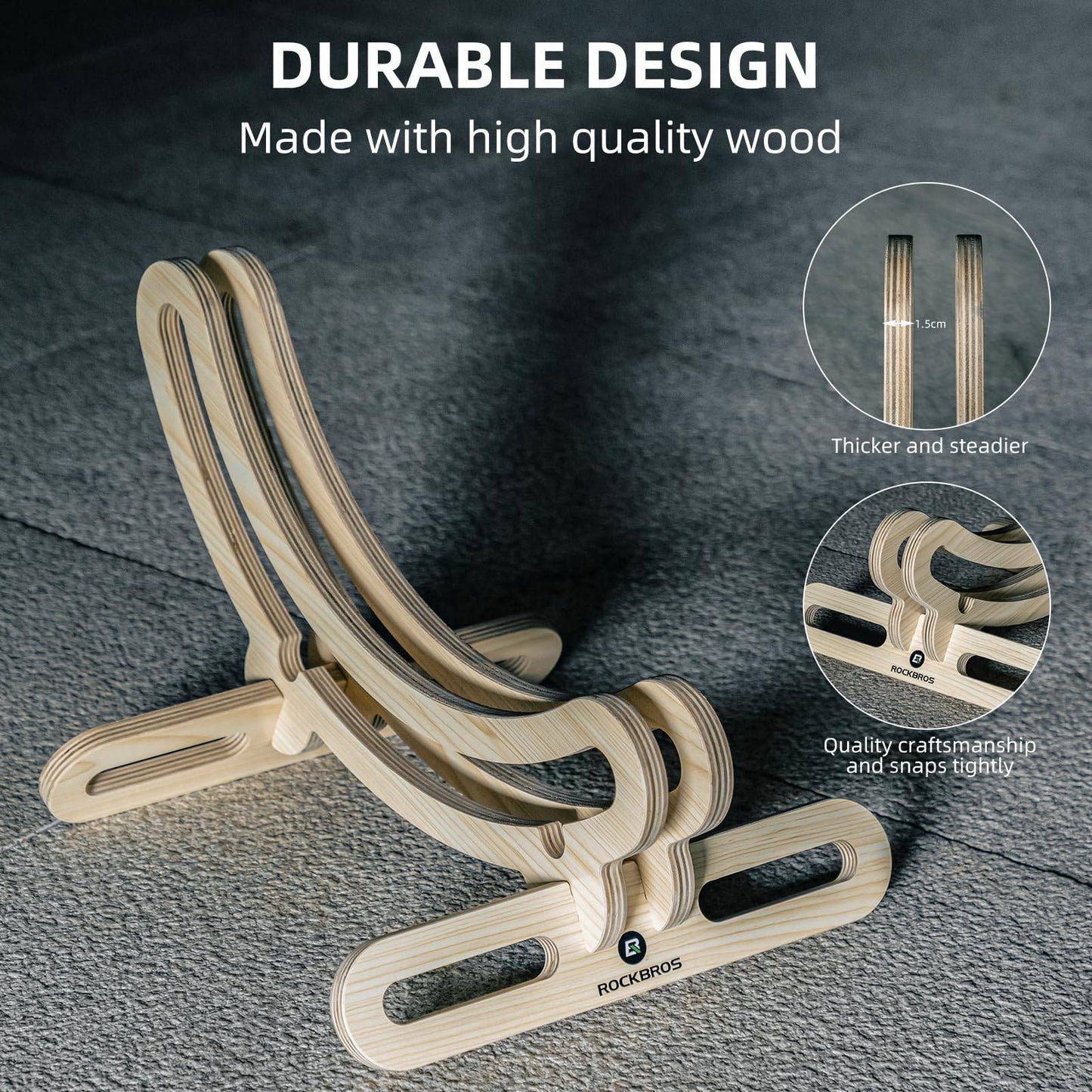 ROCKBROS reiðhjólastandur, auðvelt að sýna götuhjól, gólfstandur