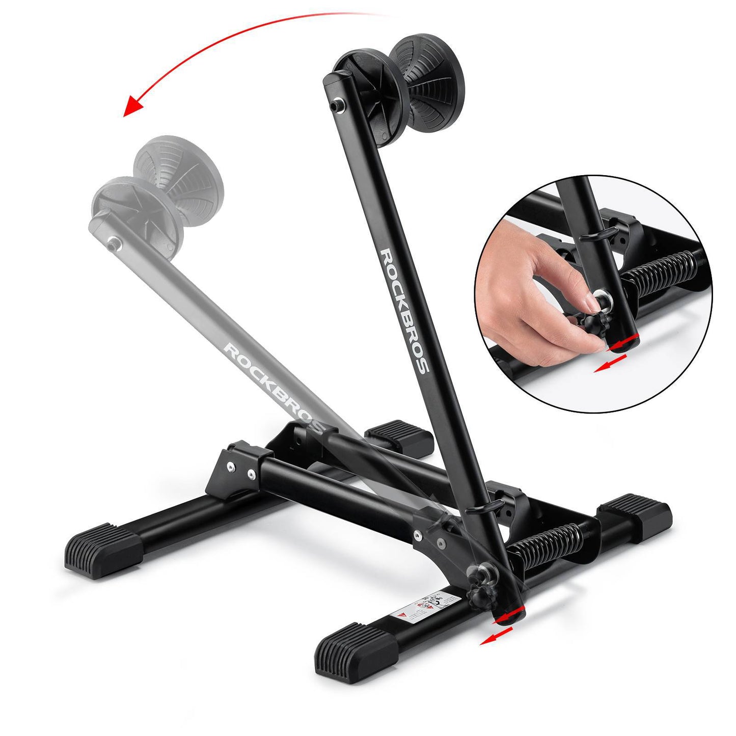 ROCKBROS Foldable Aluminum Bicycle Stand, Single-Sided Bicycle Stand