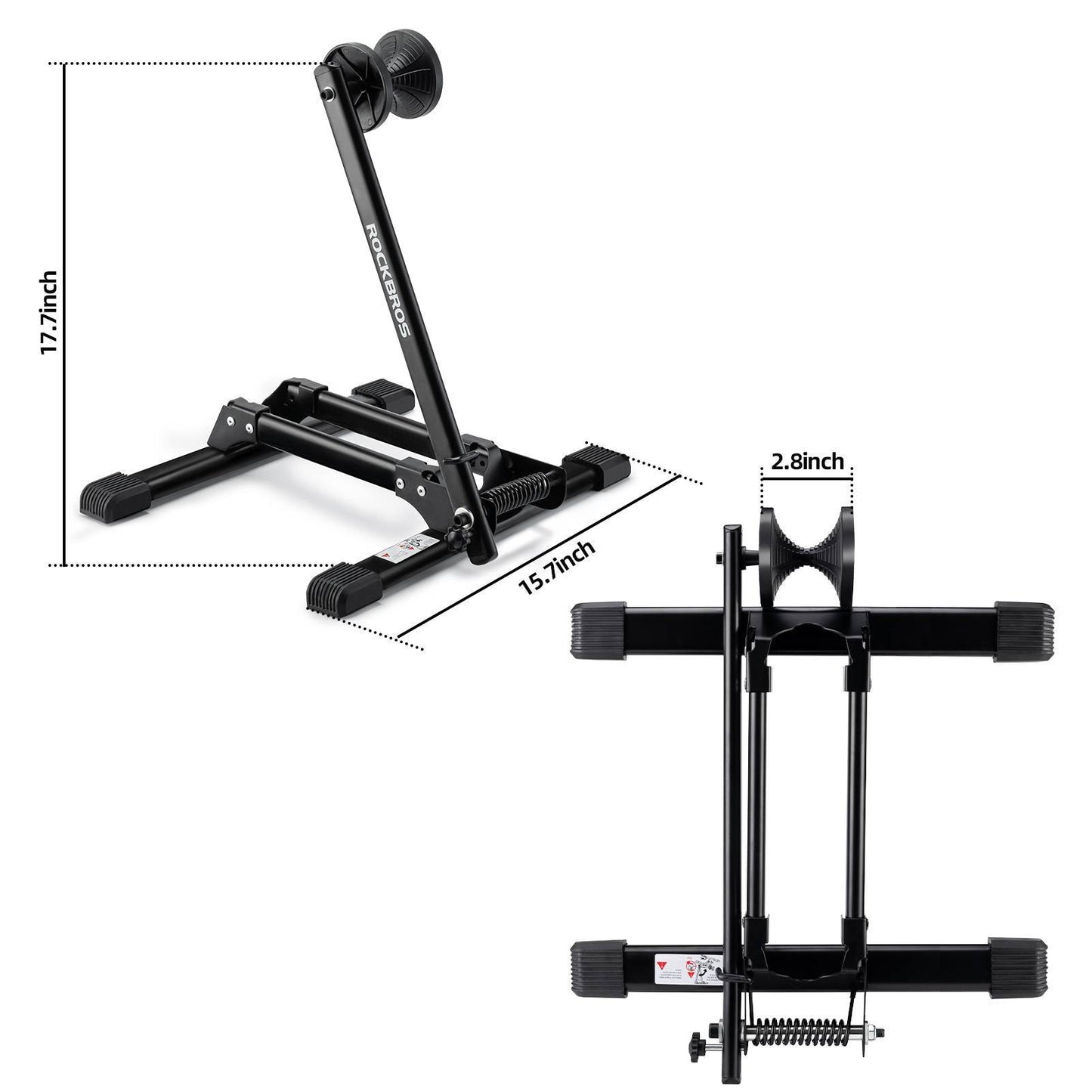 ROCKBROS Foldable Aluminum Bicycle Stand, Single-Sided Bicycle Stand