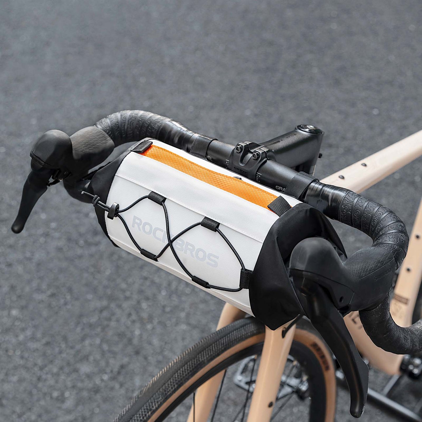 Geymslutaska fyrir hjólastýri með axlaról