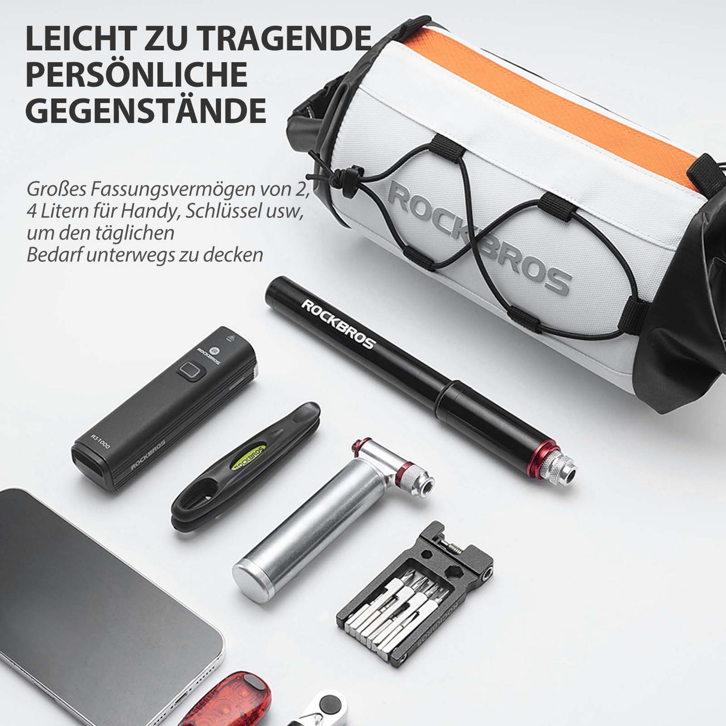 Geymslutaska fyrir hjólastýri með axlaról