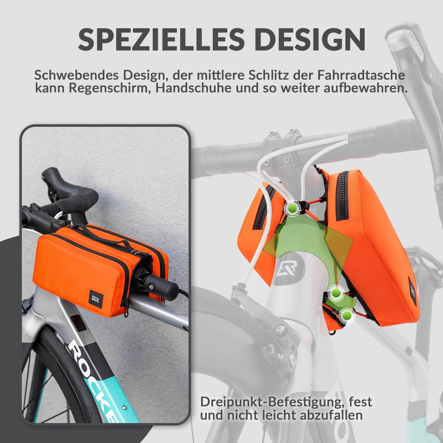 ROCKBROS bicycle bag frame bag with shoulder strap top tube bag