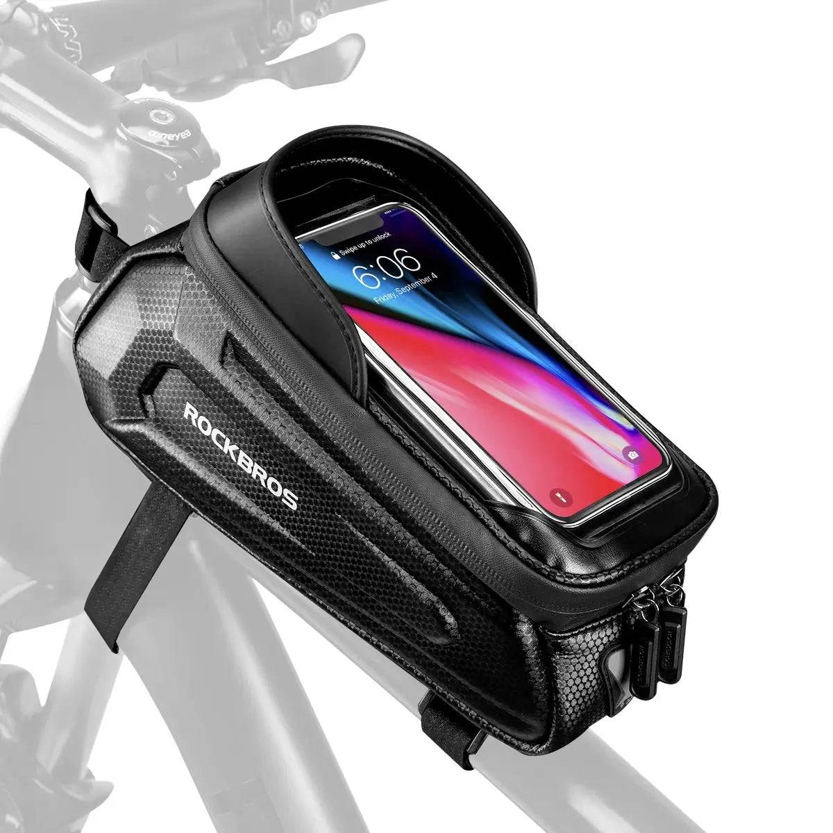 ROCKBROS Bicycle Bag Water-Repellent Phone Case with TPU Touchscreen