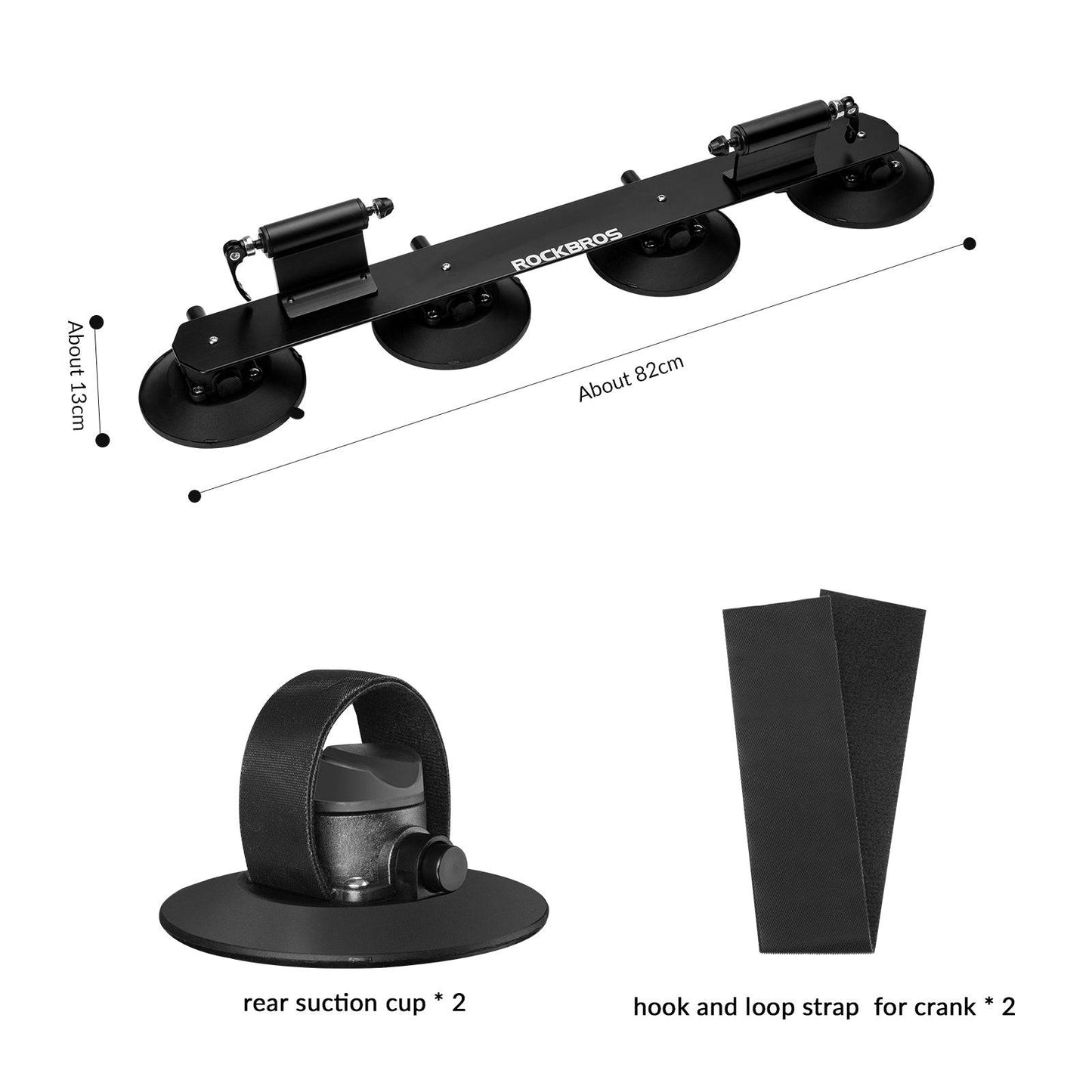 ROCKBROS bicycle carrier, roof rack with suction cups, quick assembly