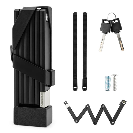 ROCKBROS samanbrjótanlegur hjólalás með festingu