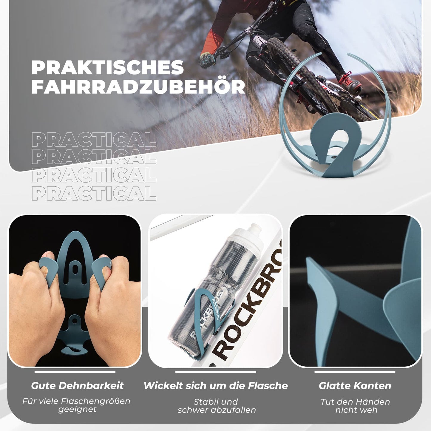 ROCKBROS Bottle Holder Bicycle Accessory Lightweight Drink Holder Attachment