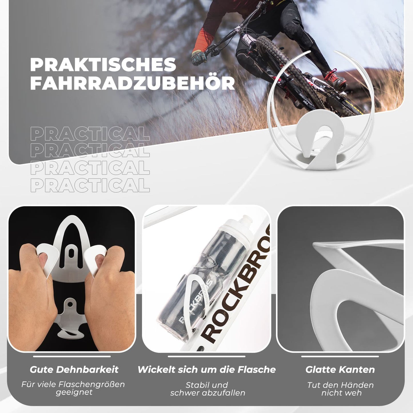 ROCKBROS Bottle Holder Bicycle Accessory Lightweight Drink Holder Attachment