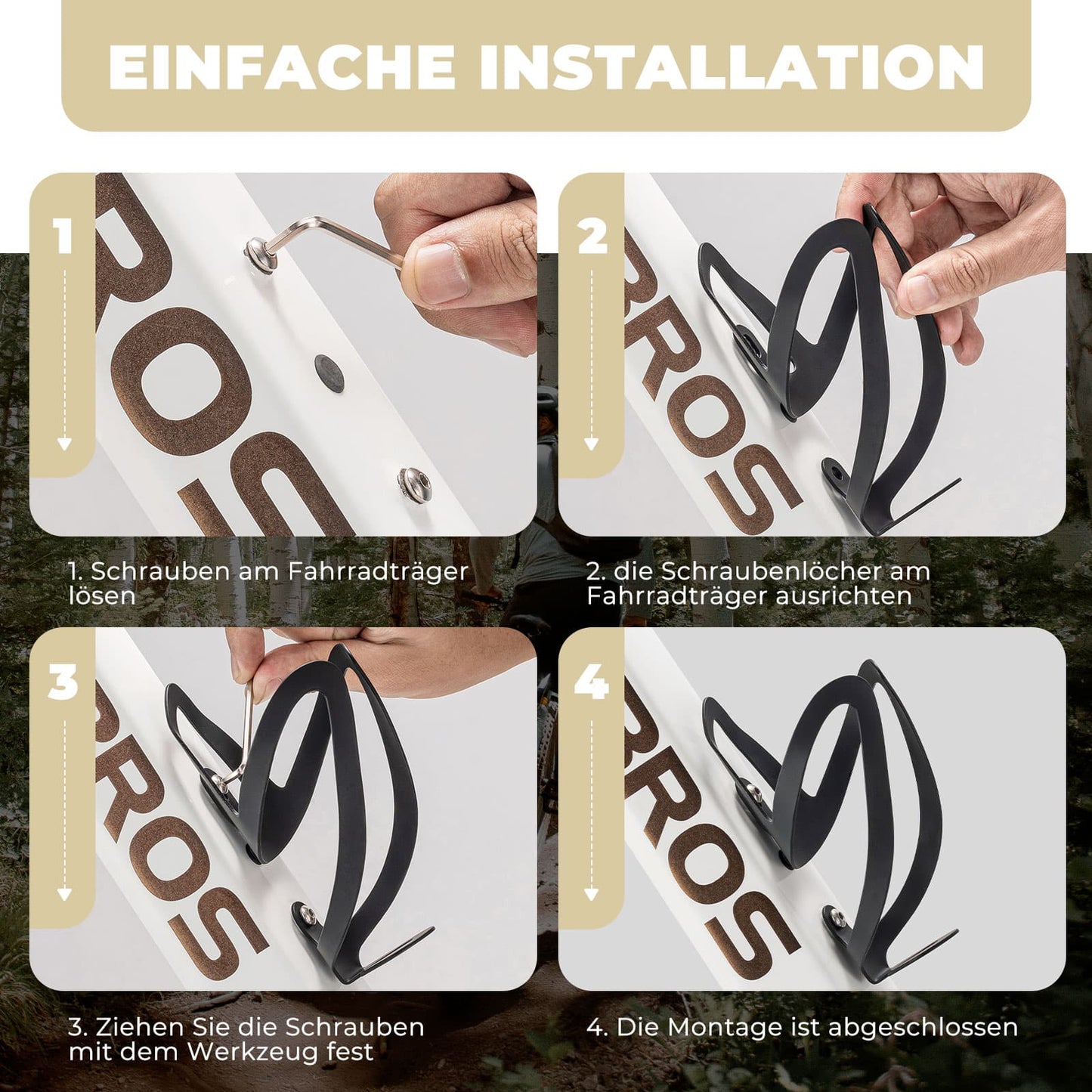 ROCKBROS Bottle Holder Bicycle Accessory Lightweight Drink Holder Attachment