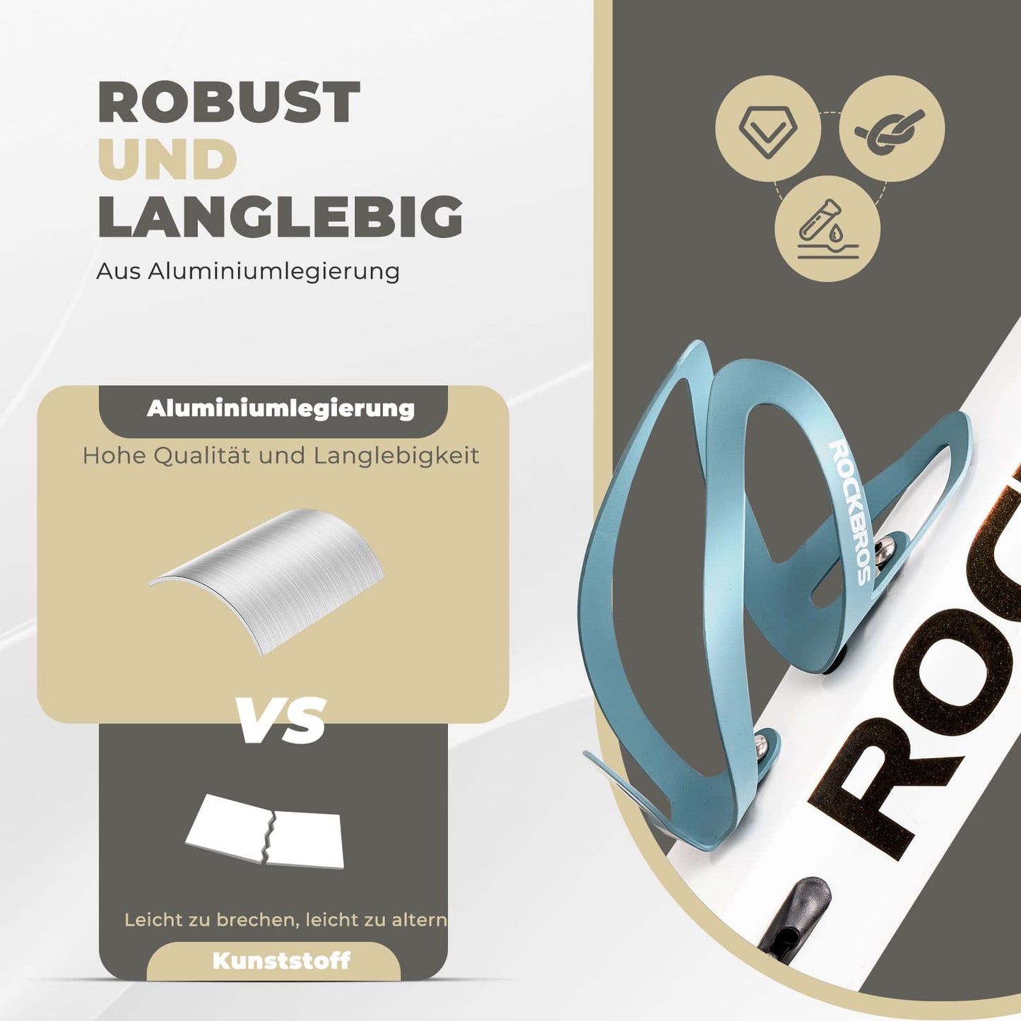 ROCKBROS Bottle Holder Bicycle Accessory Lightweight Drink Holder Attachment