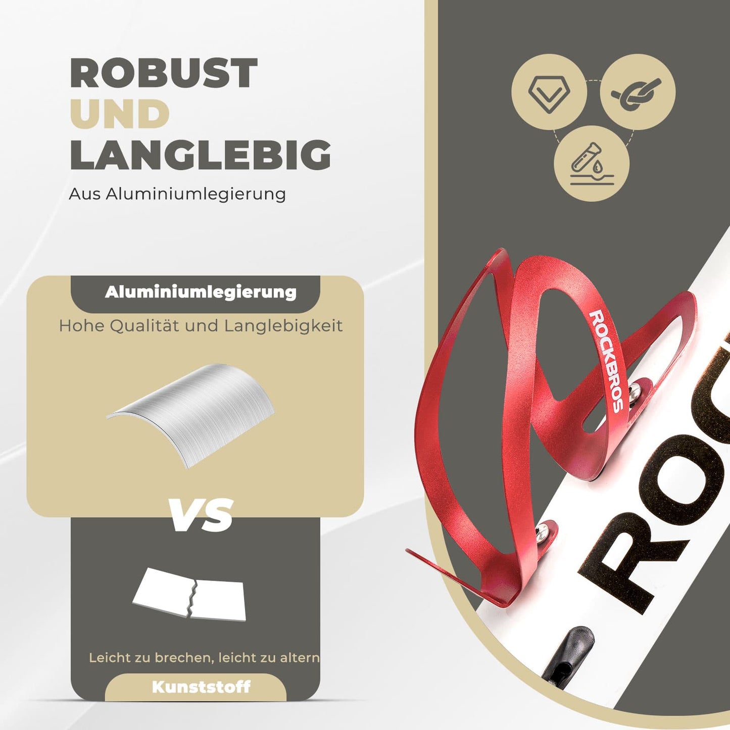 ROCKBROS Bottle Holder Bicycle Accessory Lightweight Drink Holder Attachment