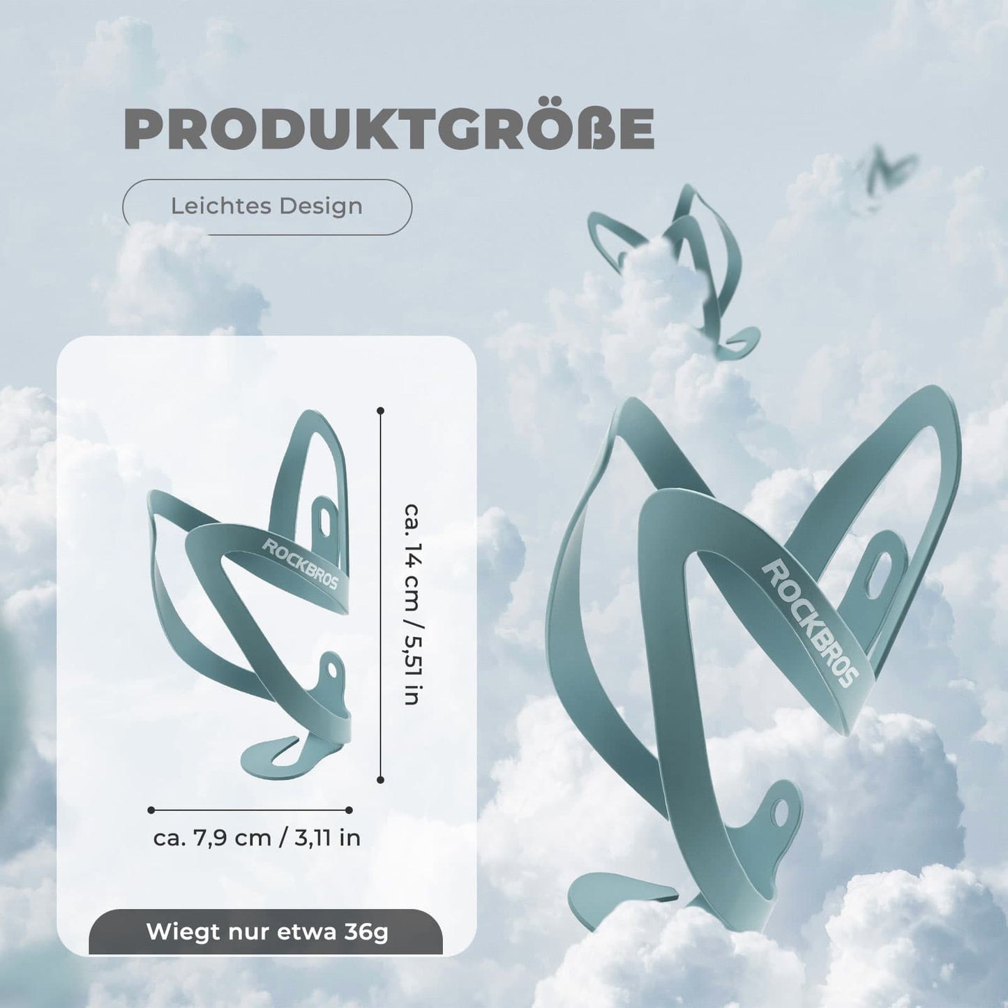 ROCKBROS Bottle Holder Bicycle Accessory Lightweight Drink Holder Attachment