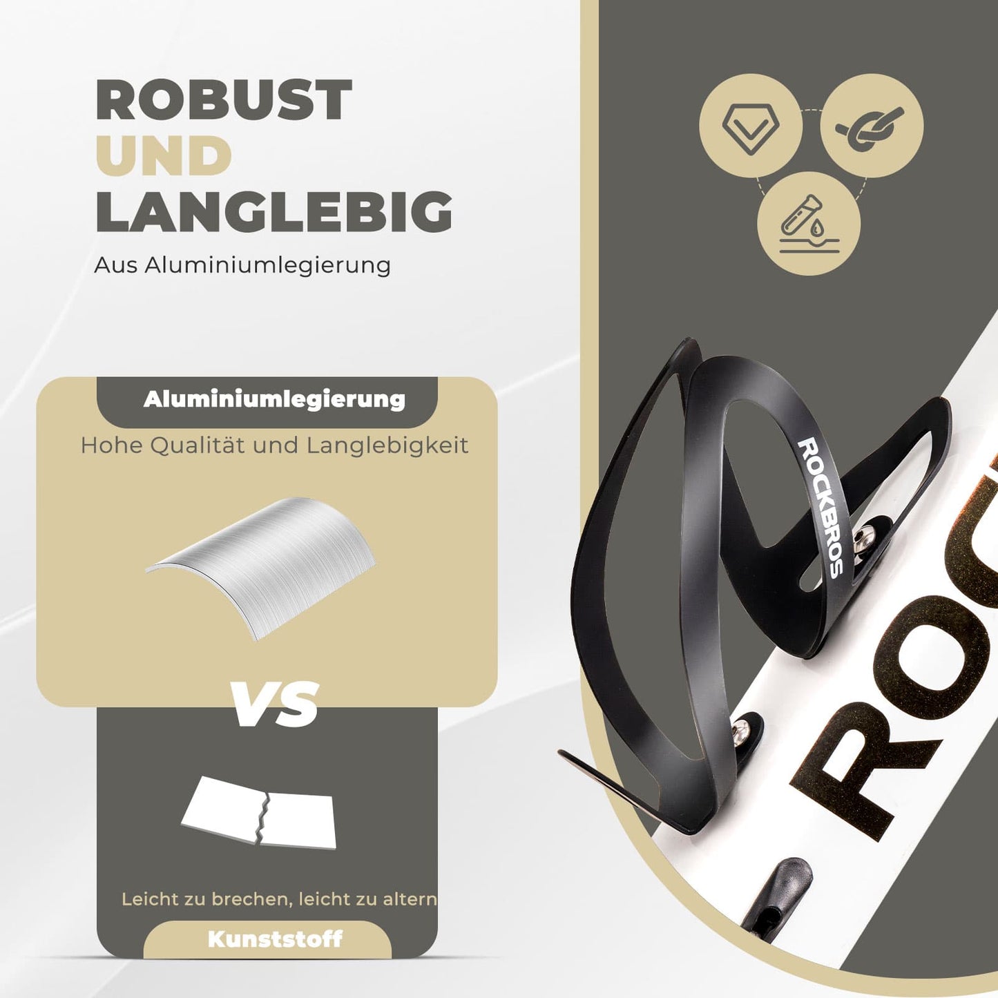 ROCKBROS Bottle Holder Bicycle Accessory Lightweight Drink Holder Attachment