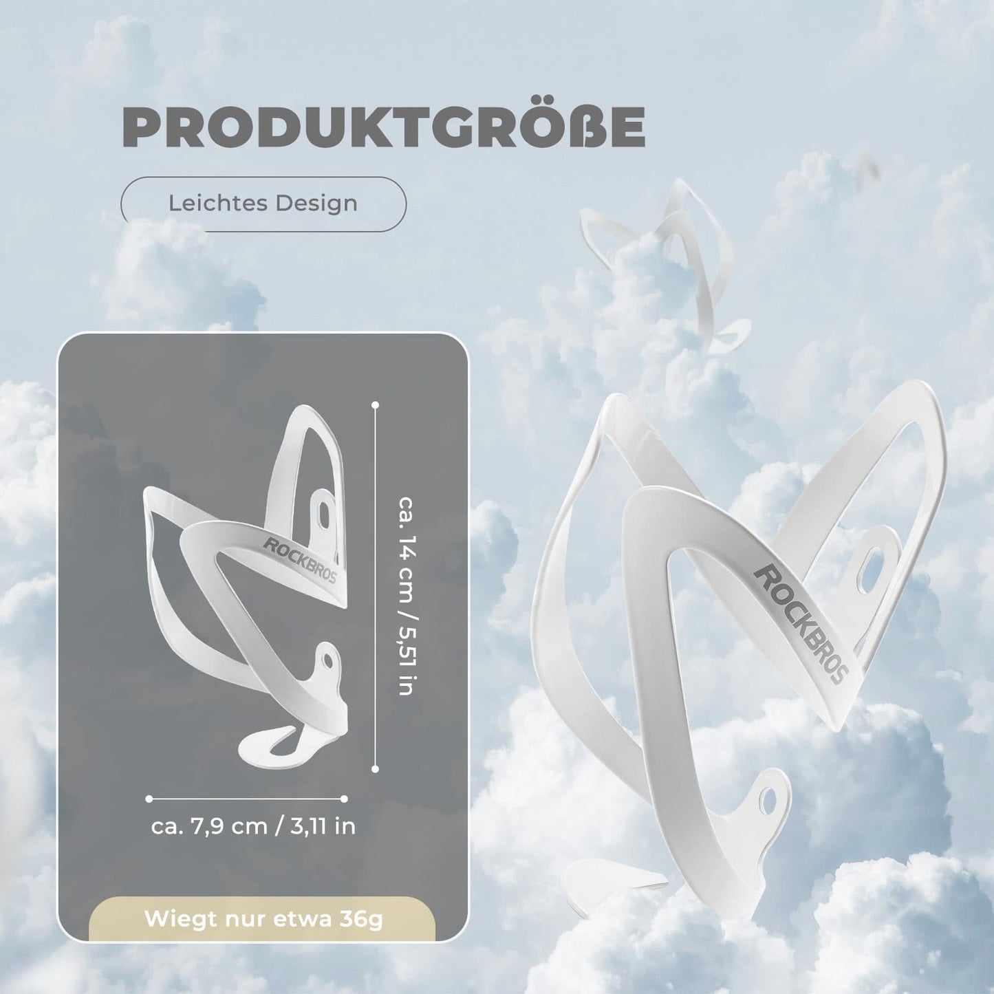 ROCKBROS Bottle Holder Bicycle Accessory Lightweight Drink Holder Attachment