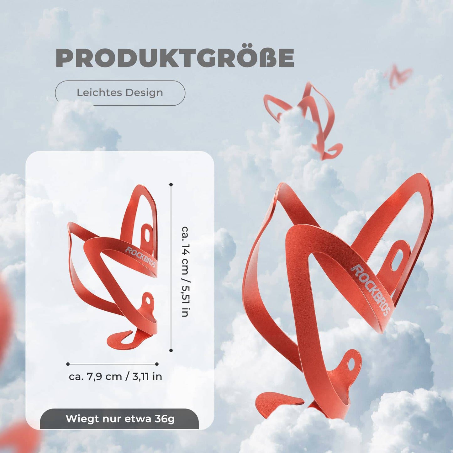 ROCKBROS Bottle Holder Bicycle Accessory Lightweight Drink Holder Attachment