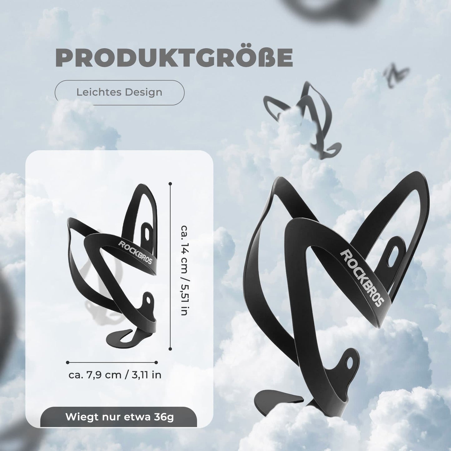 ROCKBROS Bottle Holder Bicycle Accessory Lightweight Drink Holder Attachment