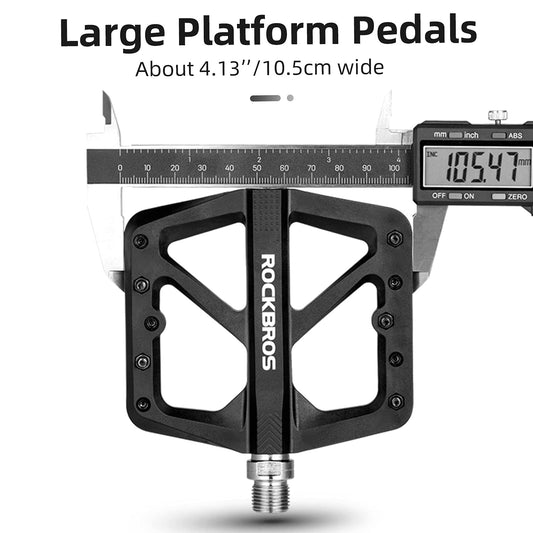 ROCKBROS Flat pedals 9/16 made of nylon, 3 sealed bearings, non-slip