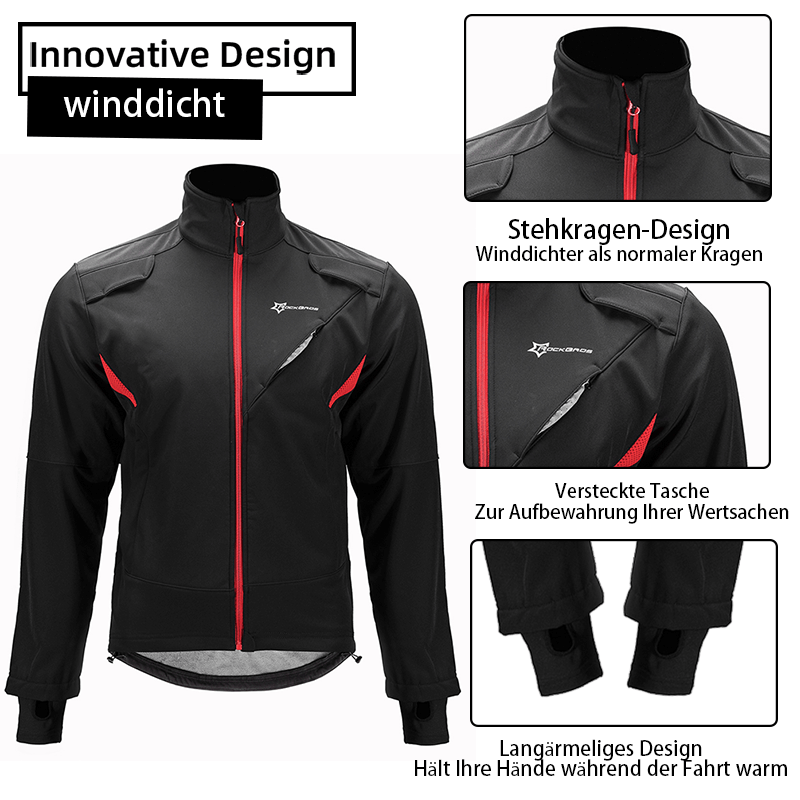 ROCKBROS Winter Jacket Men's Windproof Cycling Suit 