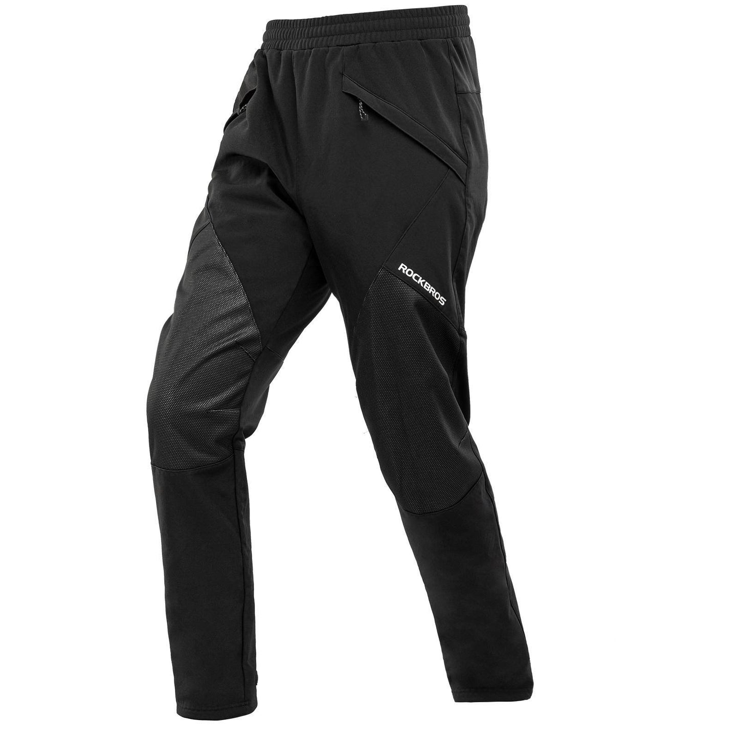ROCKBROS Men's Winter Cycling Shorts, Long Cycling Pants, Warm Fleece