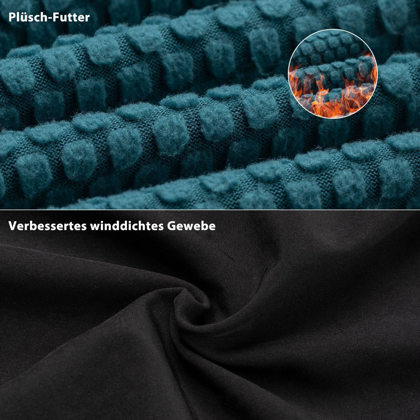 ROCKBROS Men's Winter Cycling Shorts, Long Cycling Pants, Warm Fleece