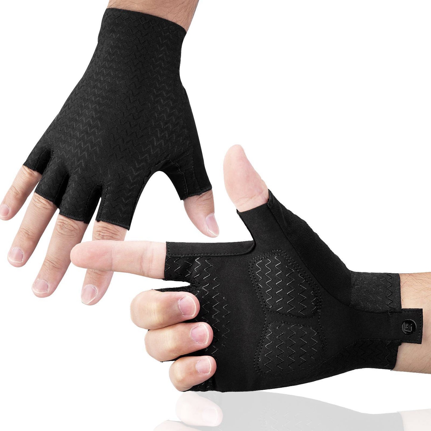 ROCKBROS Gel Patterned Non-Slip Half-Finger Riding Gloves