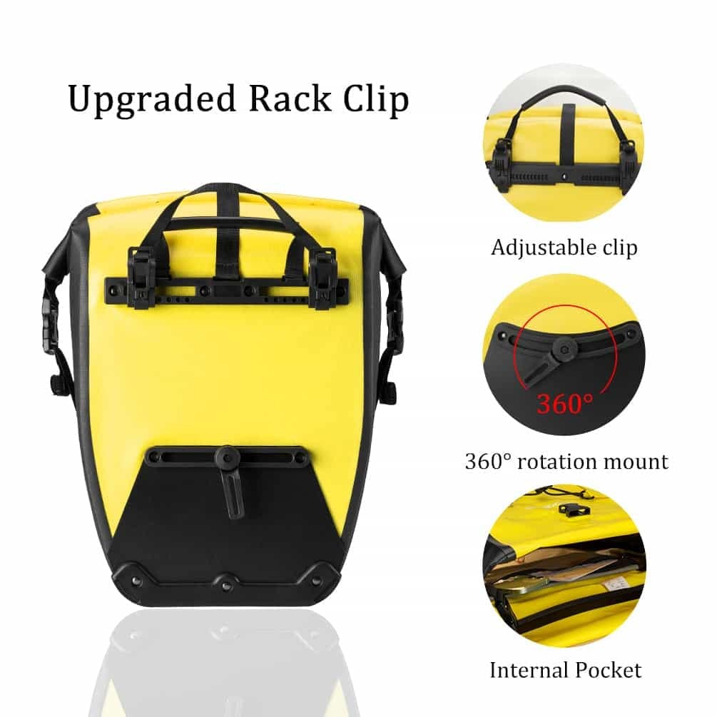 ROCKBROS Gepäckträgertasche 25L-32L 100 % wasserdicht mit Tragegriff