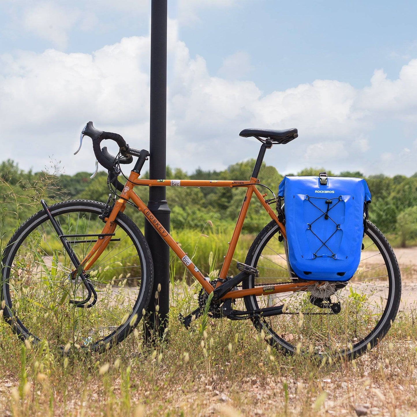 ROCKBROS Gepäckträgertasche 25L-32L 100 % wasserdicht mit Tragegriff