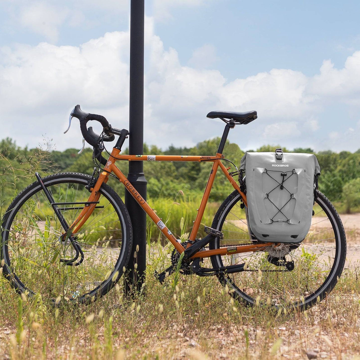 ROCKBROS Gepäckträgertasche 25L-32L 100 % wasserdicht mit Tragegriff