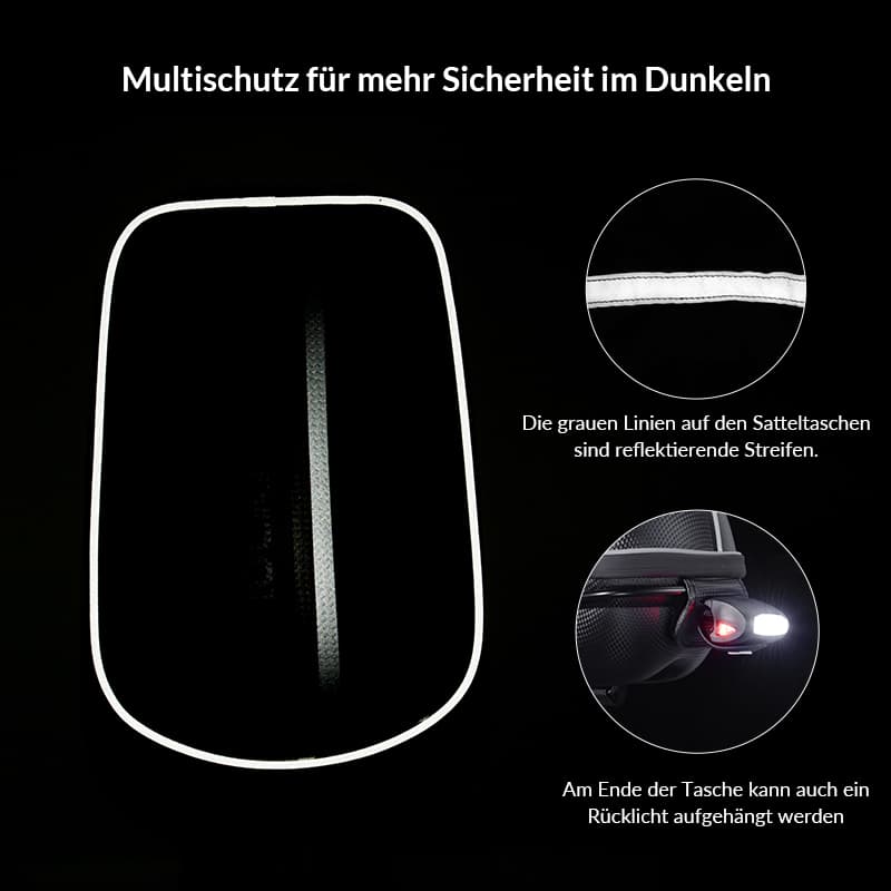 Vatnsheldur hjólapoki með hraðlosun og festingarfestingum 