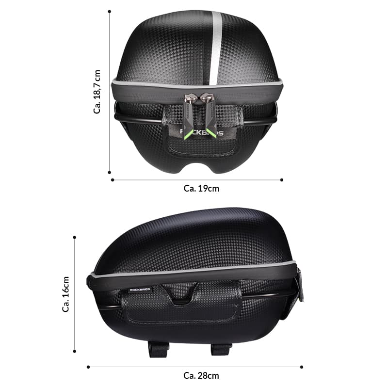 Vatnsheldur hjólapoki með hraðlosun og festingarfestingum 