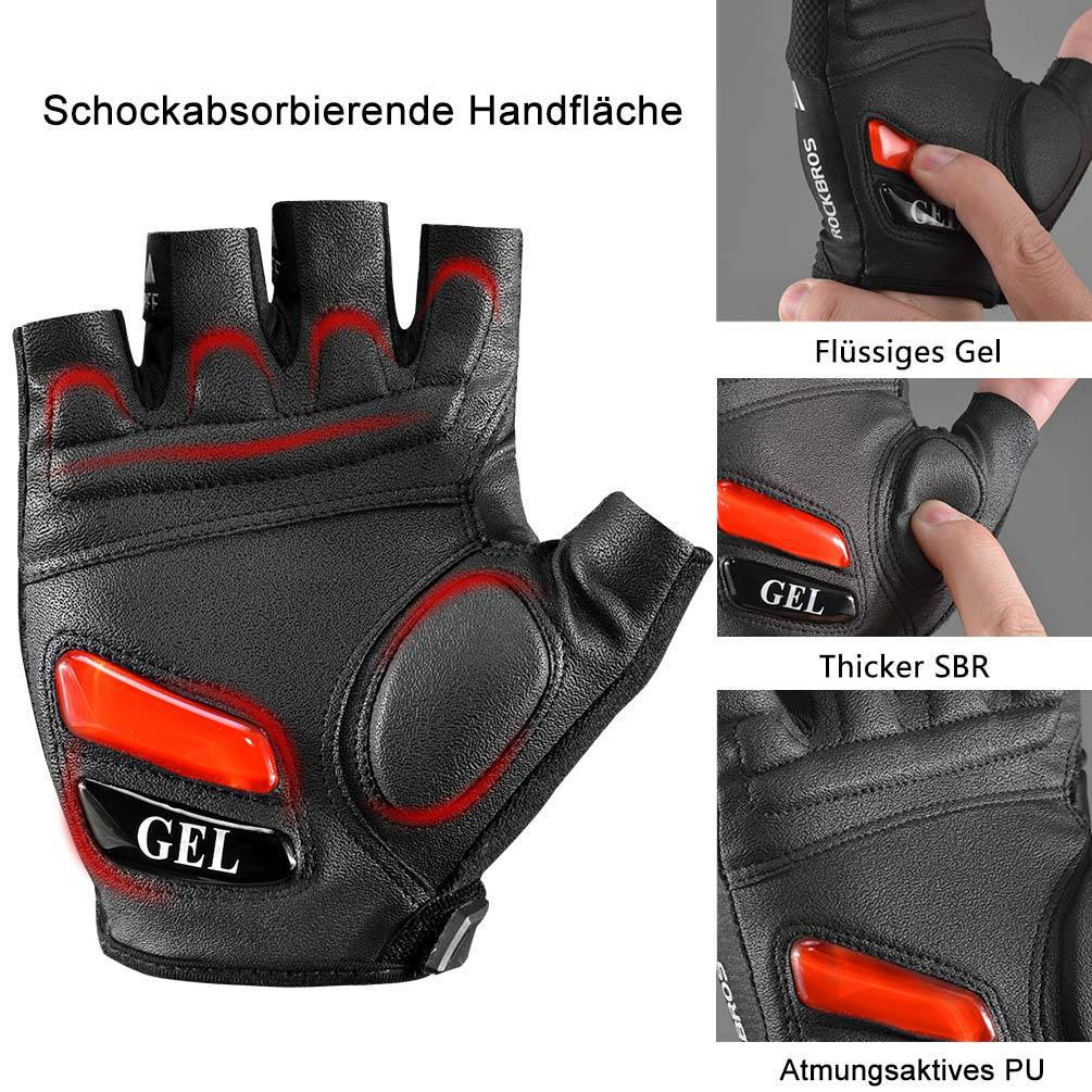Half-finger MTB gloves for men and women, non-slip