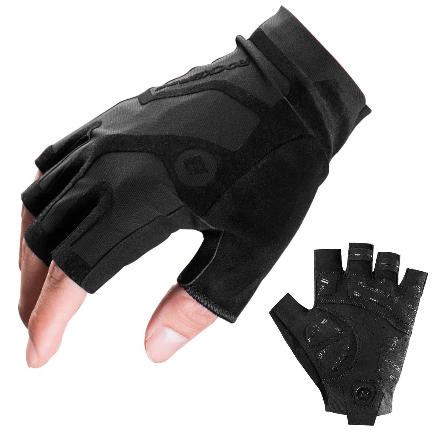 ROCKBROS Half-Finger Cycling Gloves, Shock-Absorbing and Non-Slip, Unisex
