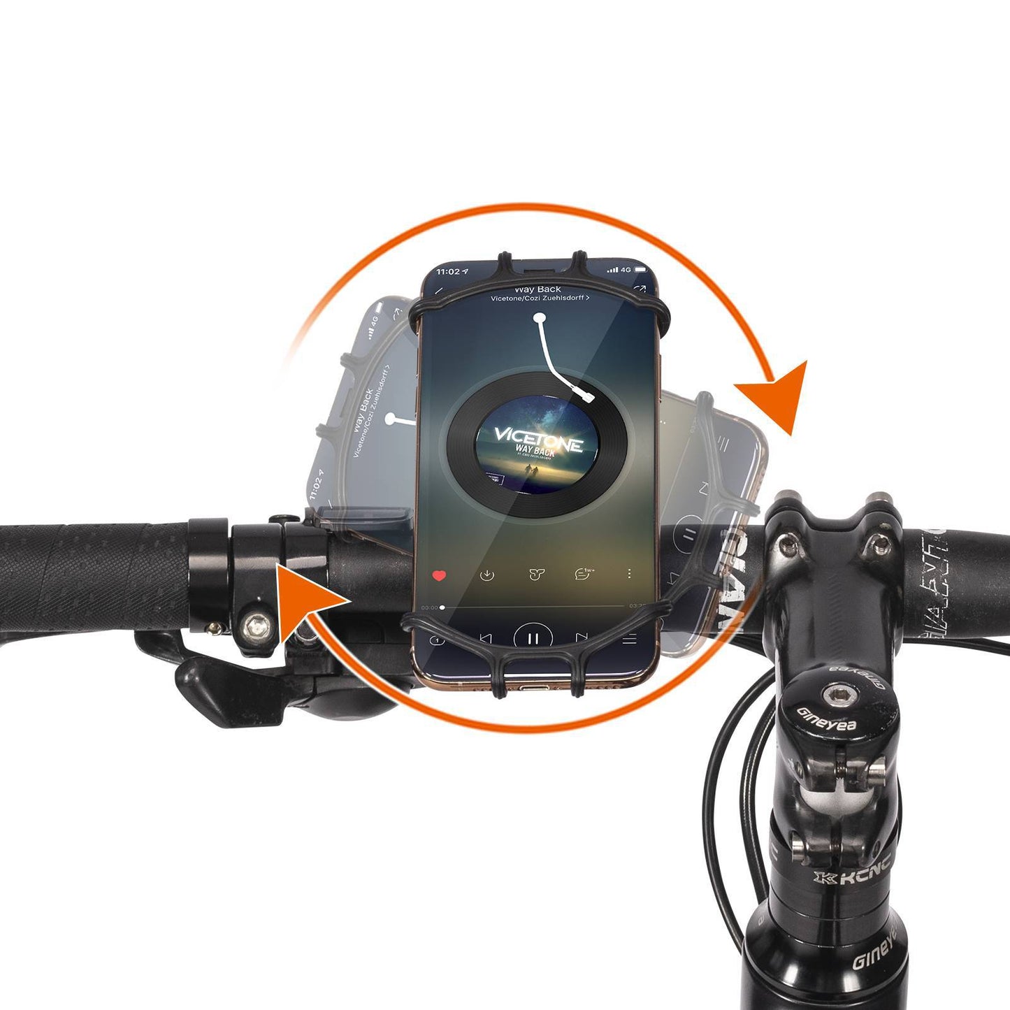 ROCKBROS Handyhalterung aus Silikon 360° Drehbar für Motorrad & Fahrrad