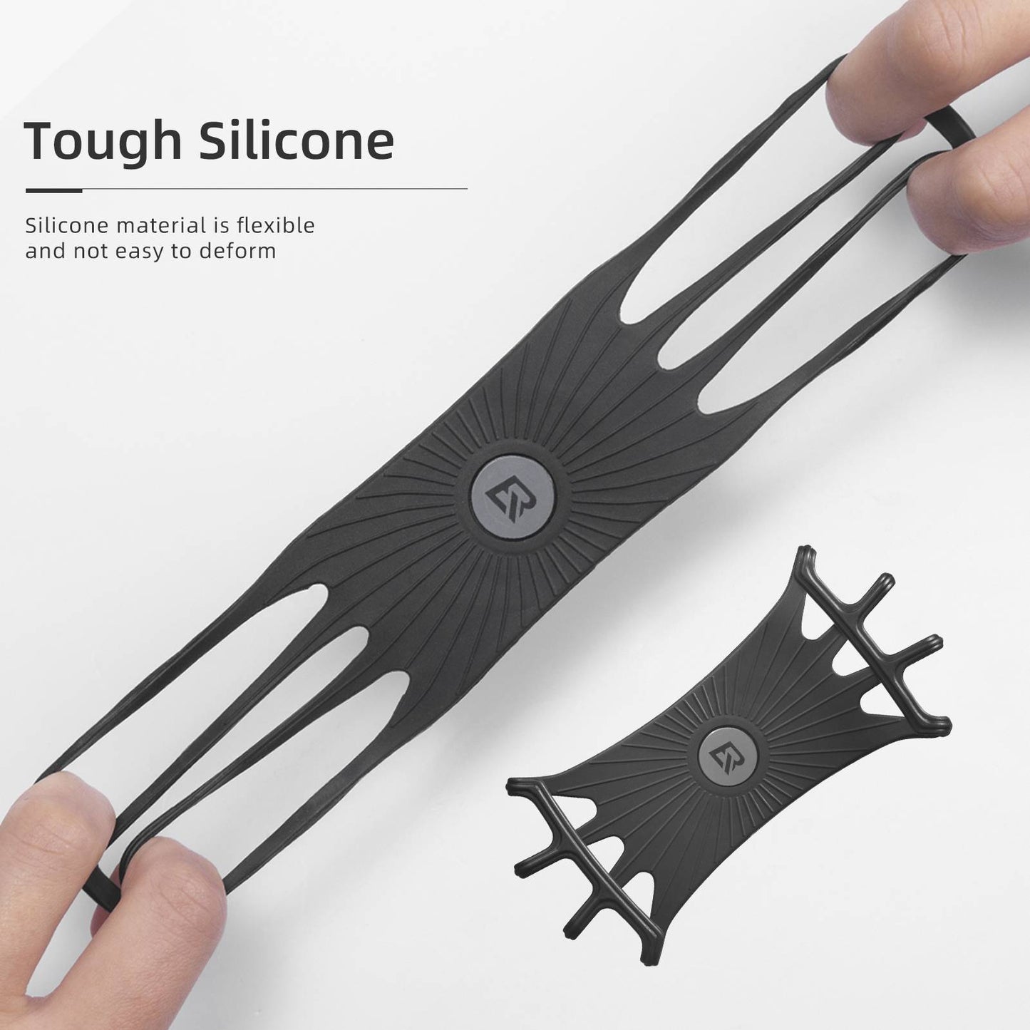 ROCKBROS Handyhalterung aus Silikon 360° Drehbar für Motorrad & Fahrrad