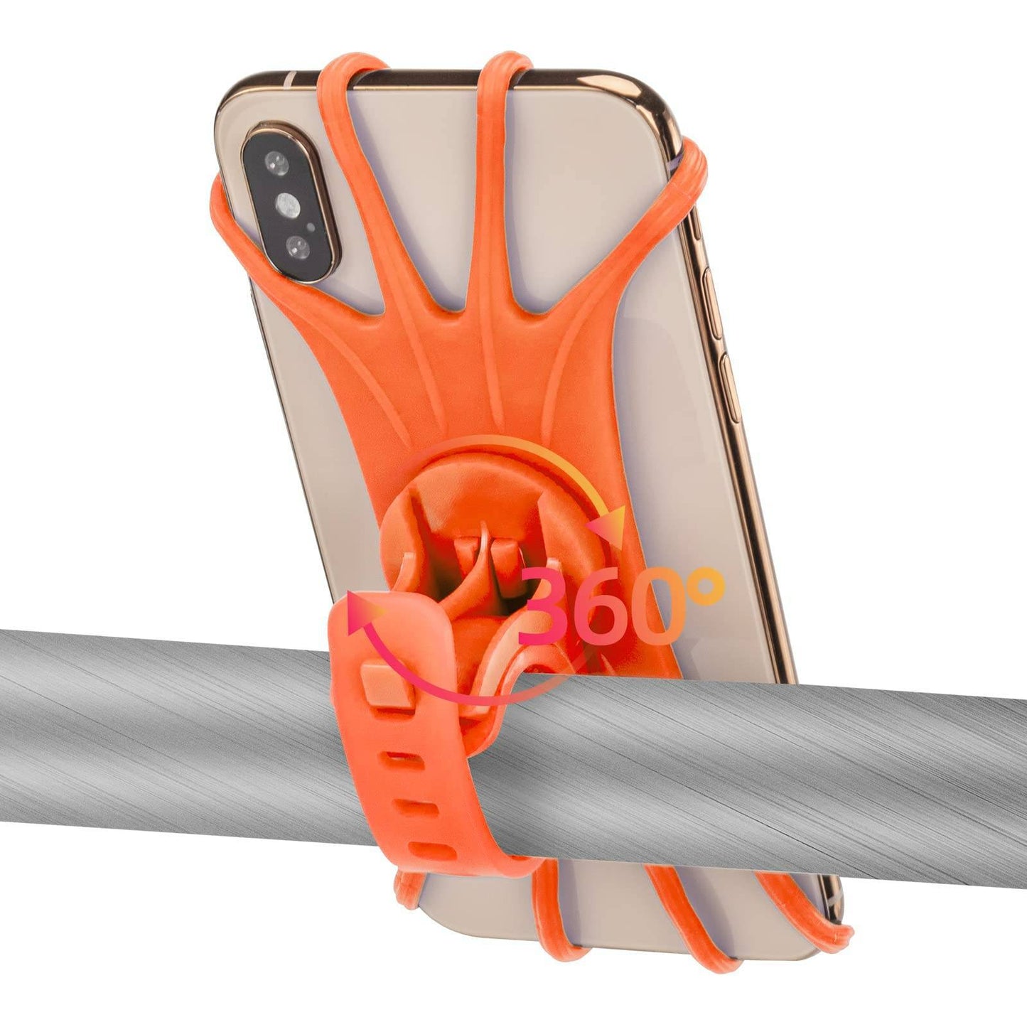 ROCKBROS Handyhalterung aus Silikon 360° Drehbar für Motorrad & Fahrrad