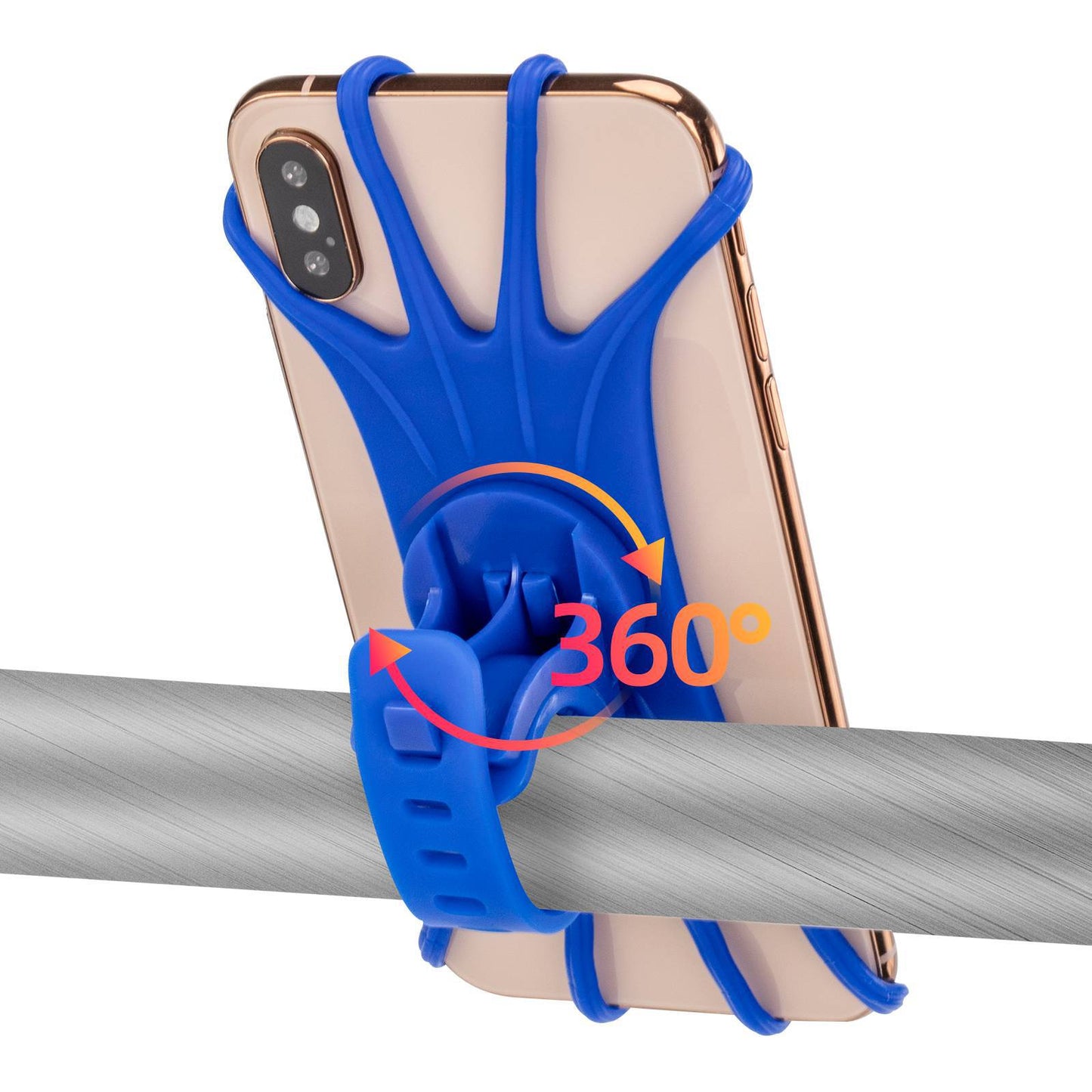 ROCKBROS Handyhalterung aus Silikon 360° Drehbar für Motorrad & Fahrrad