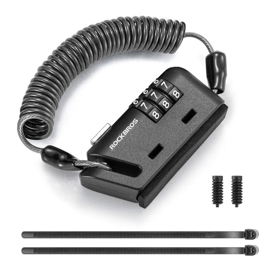 ROCKBROS Helmet Lock 150 cm Combination Lock 3-Digit Code