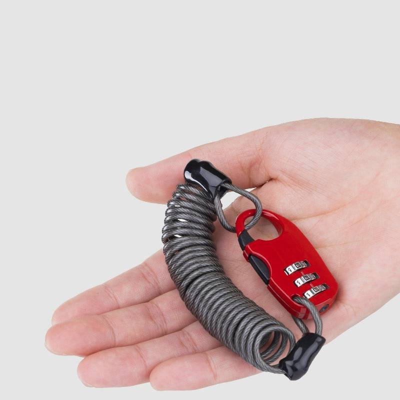 ROCKBROS Helmet Lock Cable Lock Lightweight Combination Lock