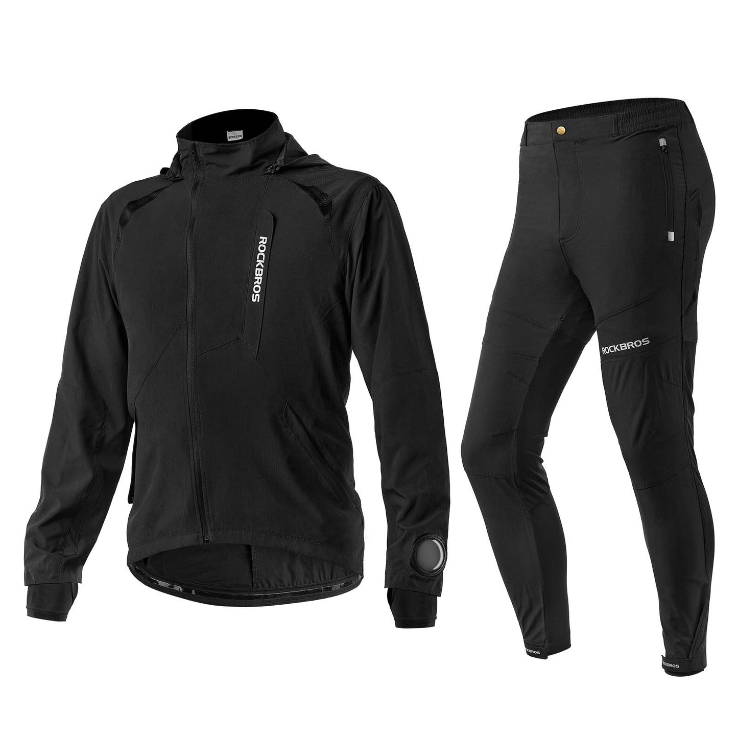 ROCKBROS Men's Softshell Jacket &amp; Pants Breathable Cycling Suit